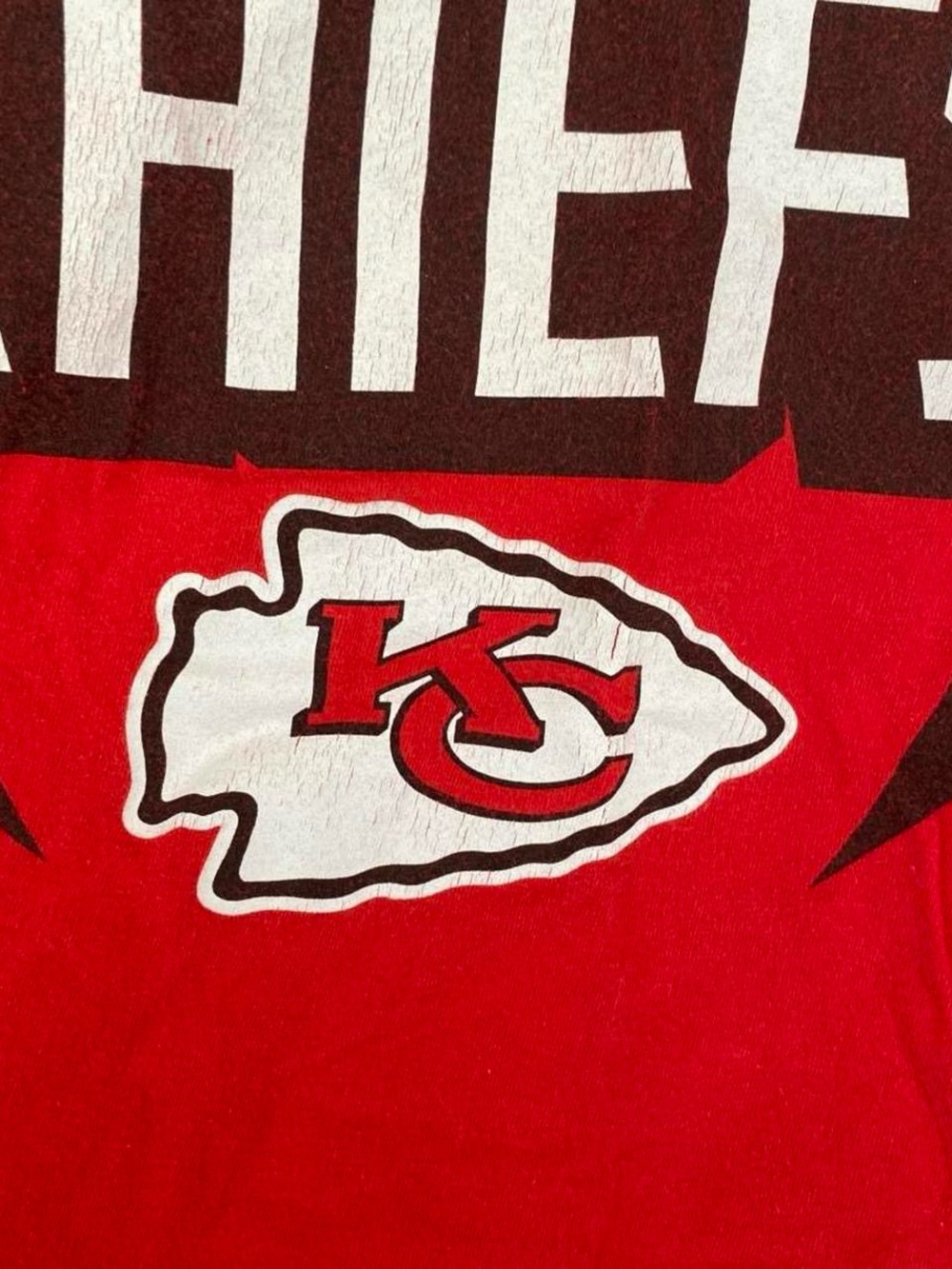 Y2K Kansas City Chiefs NFL Team Apparel T-shirt KC Travis Kelce Football Red - Picture 4 of 8